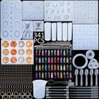 Kit de Moules en Résine Epoxy - MANDY TENFLLYWINGS - 341 Pièces - Silicone - Outils Inclus - Pour Bijoux