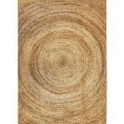 THE DECO FACTORY Tapis salon en jute tressé main motif rond naturel 200x290