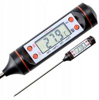 Thermomètre de Cuisson,Thermomètres de Cuisine Thermomètre Numérique Digital avec Sonde Longue et LCD Ecran pour Nouriture, Viande