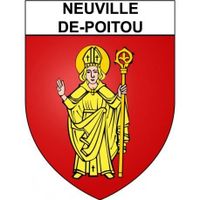 Neuville-de-Poitou 86 ville Stickers blason autocollant adhésif - Taille : 4 cm