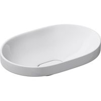 Vasque de salle de bains - Mai & Mai - BR5006A - Ovale - Céramique blanc - Sans trop-plein