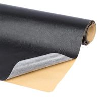 DAMILY® Patch de Réparation en Cuir - 50 x 137cm Auto-Adhésif pour Canapé de Siège de Voiture Meubles Vestes Sac À Main- Noir
