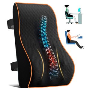 FORTEM Coussin Lombaire Voiture - Soutien Dorsal Mousse Mémoire Forme, Housse Respirante Lavable
