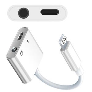 Wisdomup Double adaptateur Lightning 2 en 1 pour casque audio et chargeur  pour iPhone iPad à prix pas cher