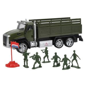 5pcs 9 cm Armée Base Jouet Soldats Missile Camion Militaire Scène De Sable 