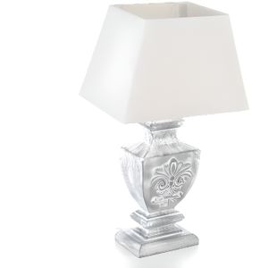 LAMPE A POSER Lampe pied en bois patiné veilli gris 50 cm