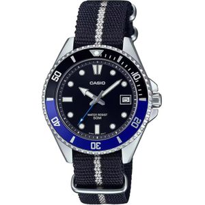 Montre Chronographe Casio AMW370B-1A1V Homme - Cadran Noir Et Orange, Occasion
