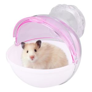 MAISON DE TOILETTE LON® Acrylique Petite Cage pour Animaux de Compagnie Externe Salle de Bains Maison de Toilette pour Hamster Cochon d'Inde Se  HB013