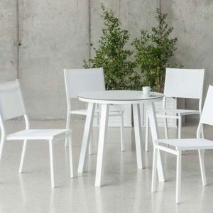Ensemble table et chaise de jardin Salon de jardin en aluminium et textilène California