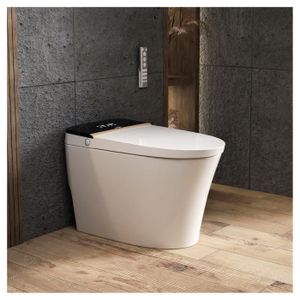 WC - TOILETTES MEJE MZE012 - Bidet de toilette intelligent allongé monobloc avec double chasse d'eau, télécommande
