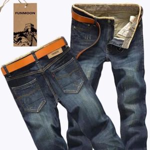 JEANS @FUNMOON Jeans Hommes Mode Casual Jeunes Pantalon 