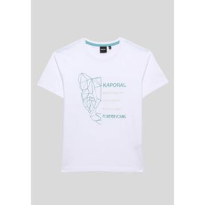 T-SHIRT KAPORAL - T-shirt blanc garçon 100% coton OPIK 