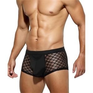 BOXER - SHORTY Boxer Homme Fitted Boxer Shorty Sexy Caleçon Mesh 