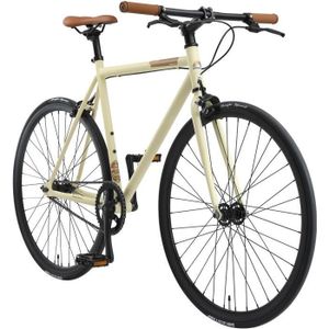 VÉLO DE COURSE - ROUTE BIKESTAR | Vélo de Ville | 28 pouces | Vélo de Route VTC | Beige Brun