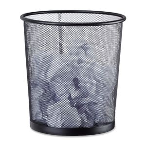 Corbeille à Papier Helit 15L - Métal Maille Argenté - Design Moderne Pour Bureau Ou Maison