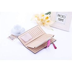 Yixuan Portefeuille Femme Longue PU Cuir Porte Monnaie Porte-ch/équiers Grand Porte-Cartes Grande Capacite Portefeuille avec de Nombreux Compartiments et Zipp/é Poche T/él/éphone Sac Gris