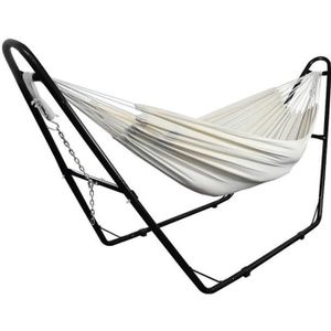 Hamac Double Suspendu pour Hamac Grand Hamac avec Support en Acier pour Cour De Jardin /À Lint/érieur sans /Étag/ère Hamac Dext/érieur Hamac en Toile