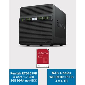 SERVEUR STOCKAGE - NAS  Synology DS423 2GB Serveur NAS WD RED PLUS 16To (4