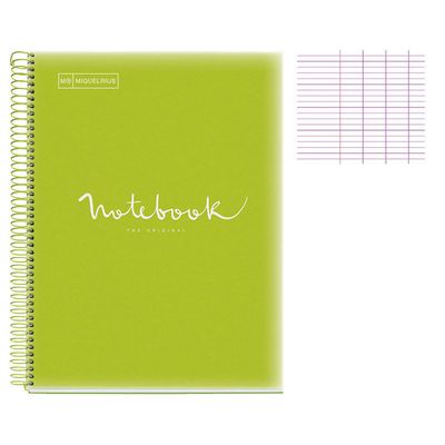 Miquel Rius Notebook 1 Color A4 80 Hojas 5x5 90g Emotions Rojo