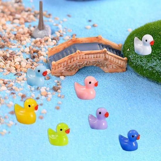 100 Mini Canards En Résine - Déco Mignonne Pour Gâteaux, Jardins Miniatures Et Fêtes | Figurines Animaux | Argenté