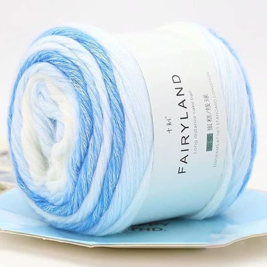 Pelote de laine épaisse multicolore 100 % acrylique pour vaisselle,  crochet, tricot, mini projet hypoallergénique et durable