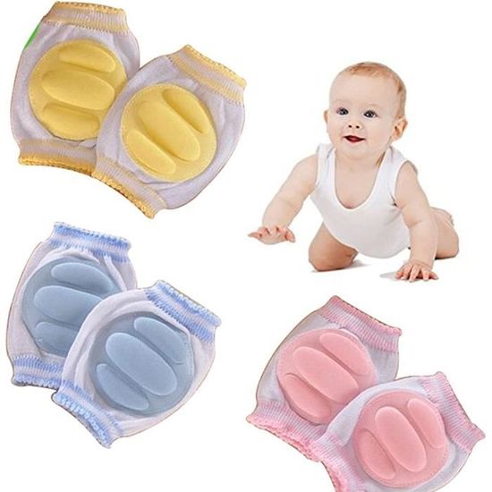 Genouillères Bébé Rampantes - Maille Coton Respirante, Antidérapantes, Protection Genoux 0-4 Ans Fille Garçon