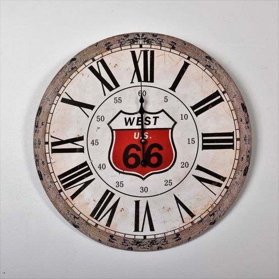 Horloge Murale Route 66 - Murs du Temps