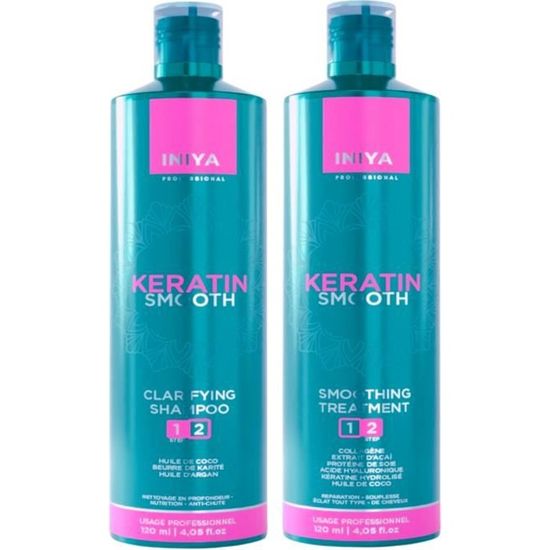 Kit De Lissage Indien Iniya Tanin - Sans Acide Glyoxylique - Pour Tous Types De Cheveux Bouclés à Crépus