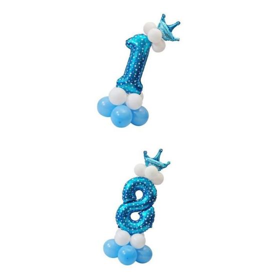 Ballons 18E Anniversaire Deco Garçon Bleu,Ballon Transparent 18 Ans
