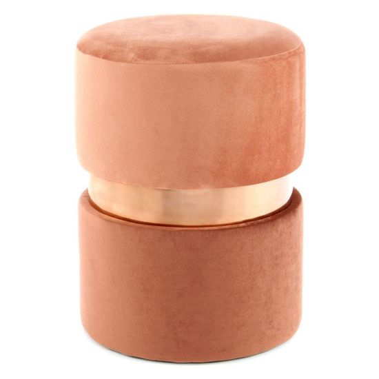 Pouf Design Rond - Interalli Laine Marron main image 1
