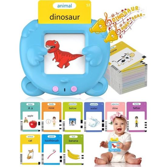 Cartes Parlantes Français Cartes Flash Parlantes,Jouets éducatifs Précoces, Jouets D'apprentissage Pour Les Enfants De 1 à Carte Educative Enfant 2 Ans