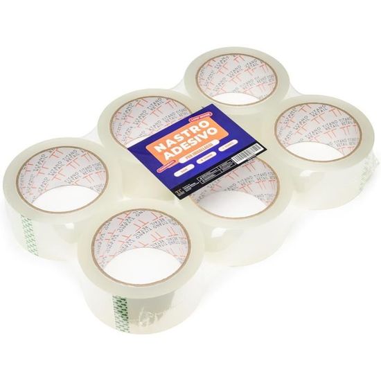 Lot De 6 Rouleaux De Ruban Adhésif D'emballage Transparent