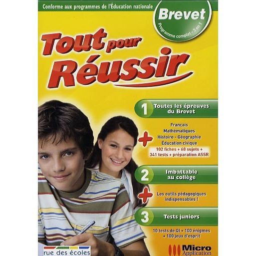 Micro Application Tout Pour Reussir : Brevet / Jeu PC Dvd-Rom