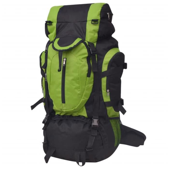 Sac à dos de randonnée XXL 75 L Noir et vert -OLL -QNQ