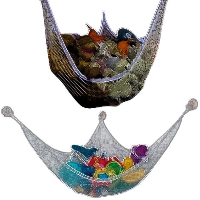 Le grand coin de rangement pour animaux de compagnie de luxe en peluche joue le filet de hamac de jouet de jouets HQW4102101A_ion