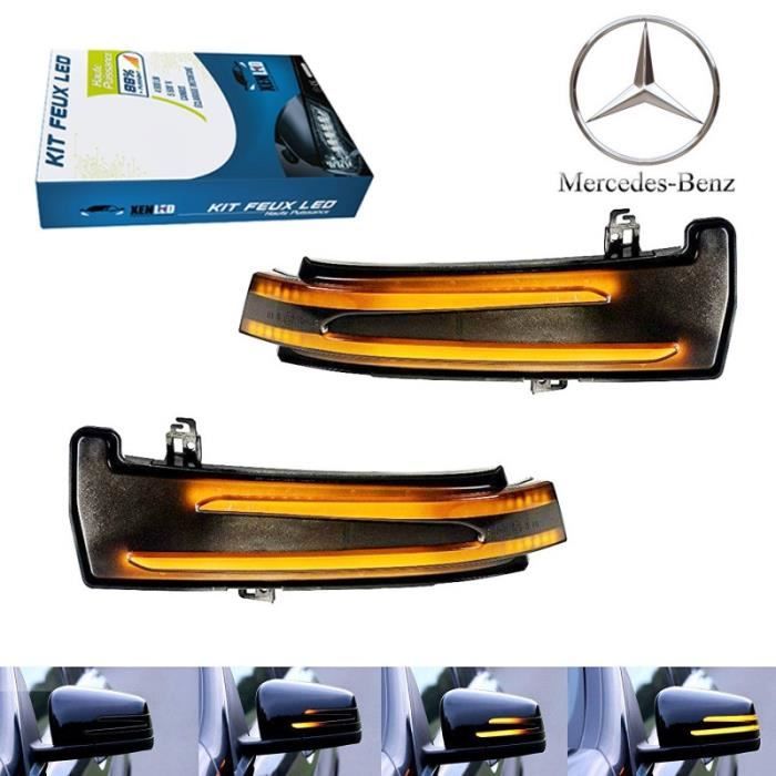 Packs de 2 Répétiteurs de Clignotants LED Dynamiques pour rétroviseurs Classe A W176, CLA, Classe C W204 & Coupé C204, Classe E W21