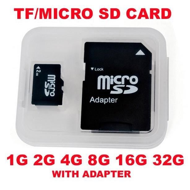 Carte Memoire Micro SD TF, Capacite: 8GB SDHC