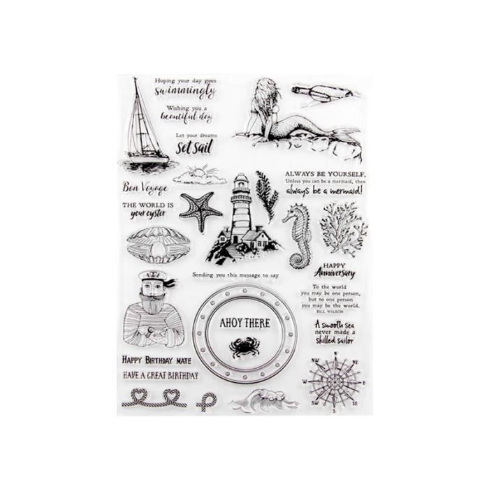 1 pc timbre transparent réutilisable timbres transparents Scrapbooking sceaux tampon collant pour artisanat bricolage Album Photo