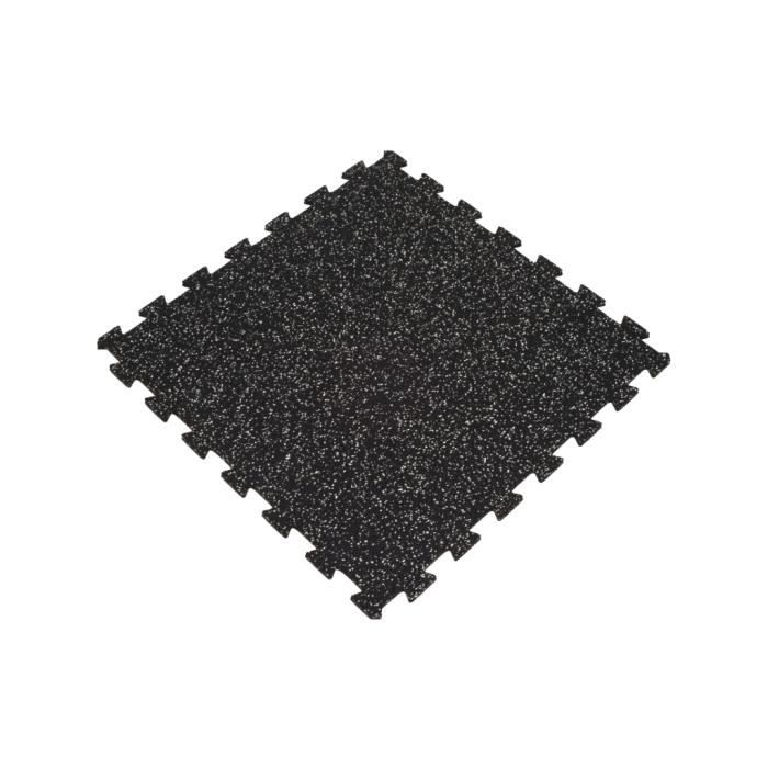 Sol pour salle de sport - Puzzle 100x100cm - épaisseur 8 mm - Noir/Gr