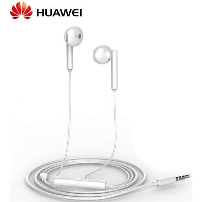 2 x Huawei Honor AM115 Écouteur Filaire intra-auriculaires Sport avec Micro 3.5mm - Blanc