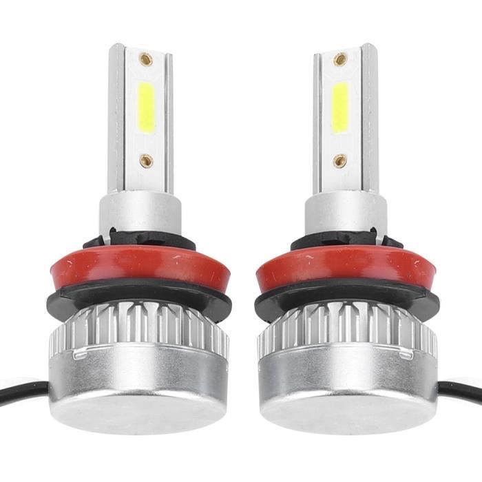 H8/H9/H11 Ampoules de phares à LED, 2Pcs Ampoules de phares de voiture Étanche LED Lampe antibrouillard 110W 6000K Kit de