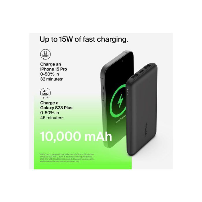TÉLÉPHONIE, Power Bank, POWER BANK STANDARD, Belkin 10k Power Bank For Promotion Black