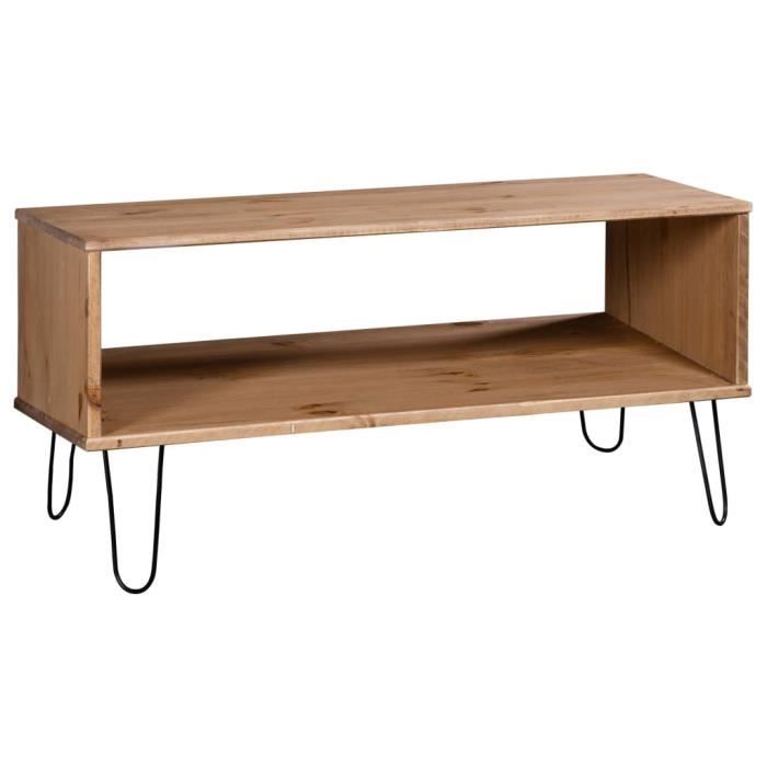XIJ Table basse New York Range Bois clair Bois de pin massif