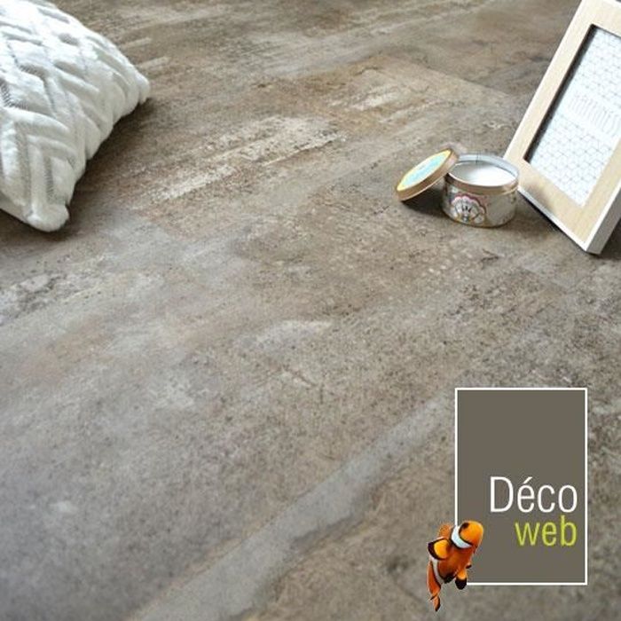 Dalles sol PVC clipsable - Click 5G - Béton grège (1,49 m²)