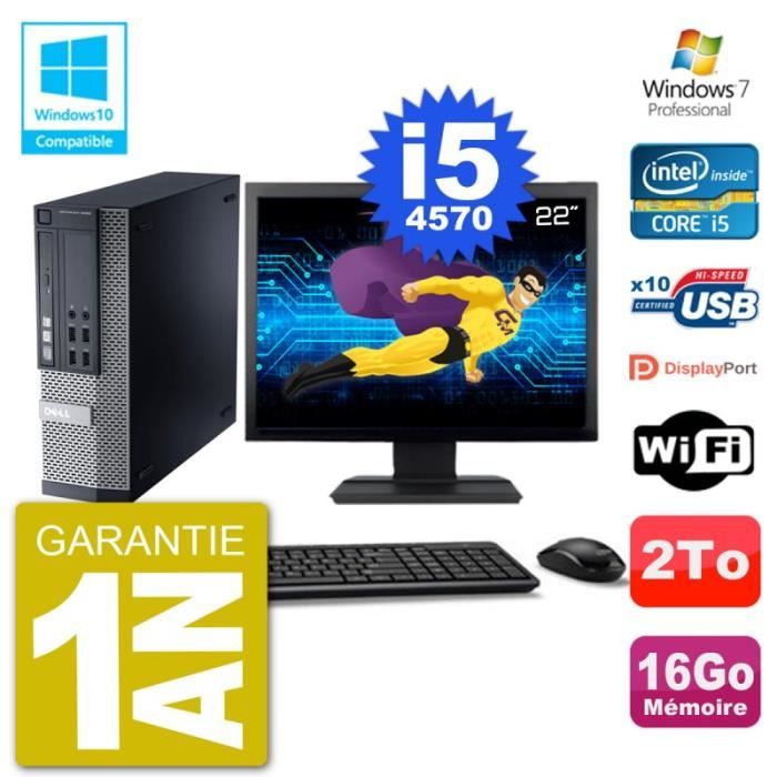 PC Dell 9020 SFF Ecran 22