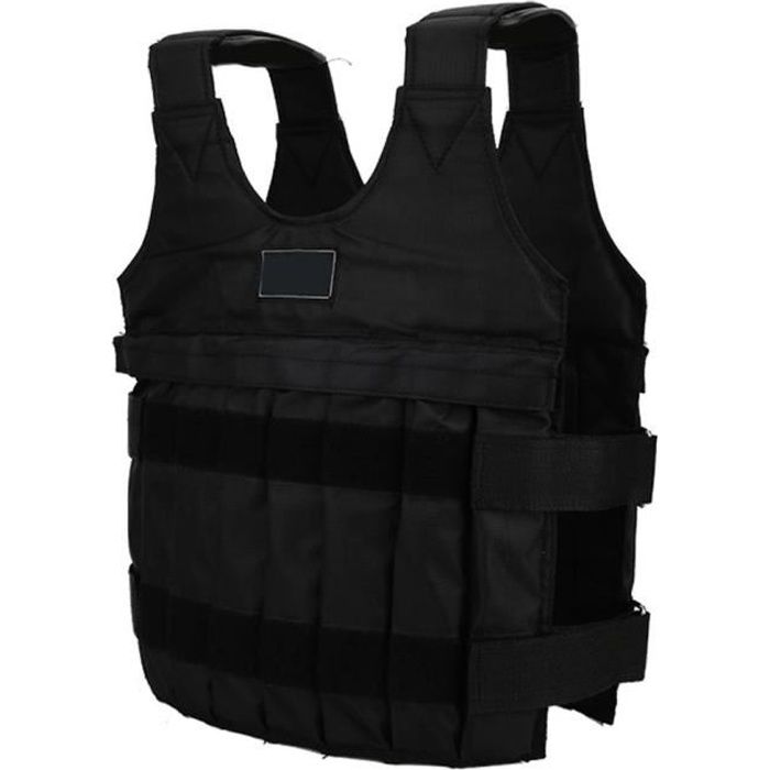 ESTINK Charge maximale 20kg Gilet lesté Gilet de formation d'exercice de veste/gilet lestés de la charge maximale réglable de 20