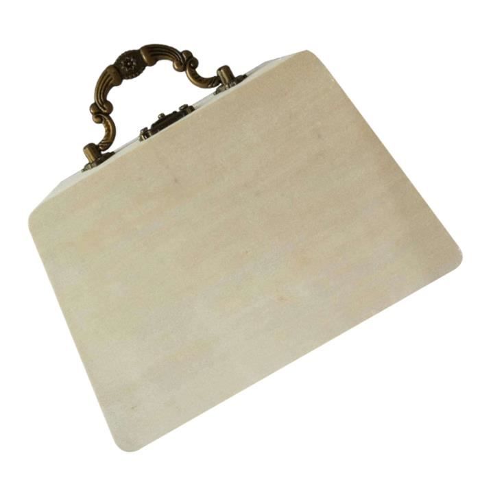 Diy Wooden Painting Jewelry Storage Portable Jewelery Container Makeup Organizer Table Bin BOITE A BIJOUX