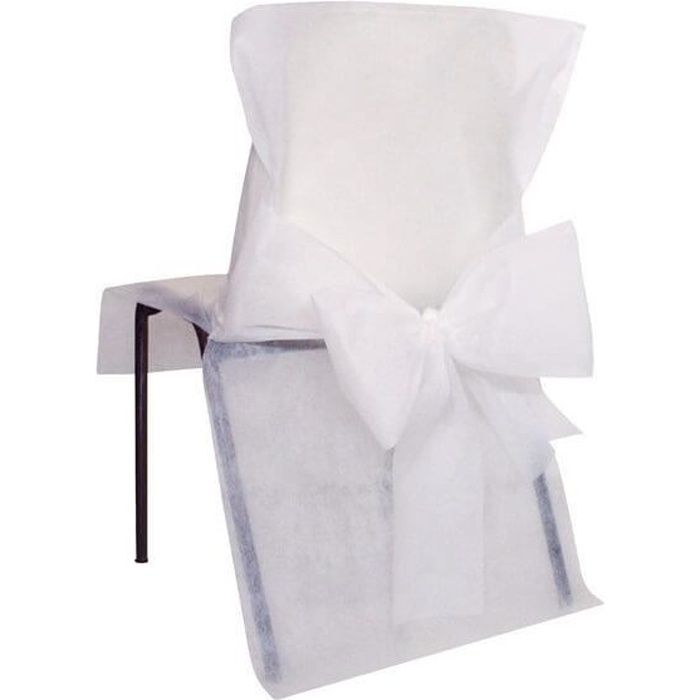Décoration élégante avec housse de chaise blanche et son nœud (x10) R/2931