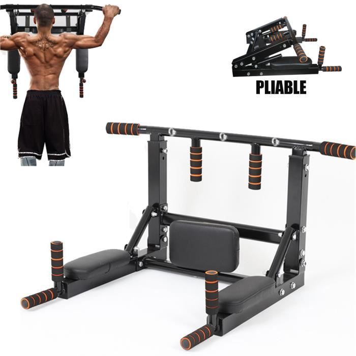 SINBIDE® Barres de Traction Murale Barre de Fitness Fixation plafond Exercices Pull Up Bar PLIABLE 150kg