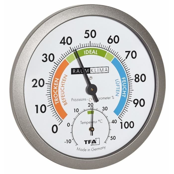 TFA Dostmann thermomètre hygromètre contrôle du climat intérieur TFA 45.2042.50 Made in Germany